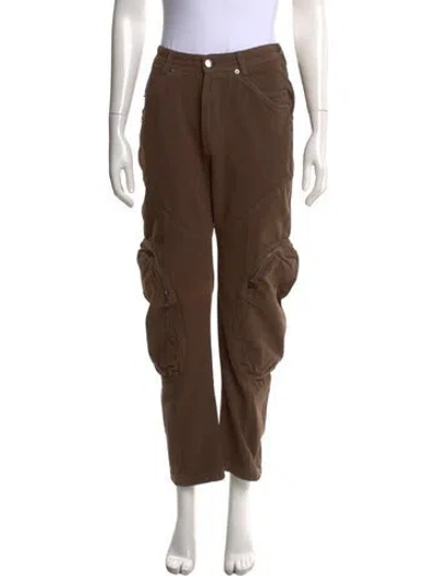Pre-owned Entire Studios Straight Leg Pants In Brown