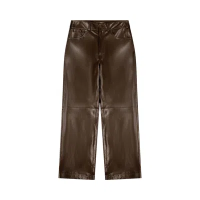 Pre-owned Entire Studios Straight Leg Pants 'pecan' | Brown | Women's Size M