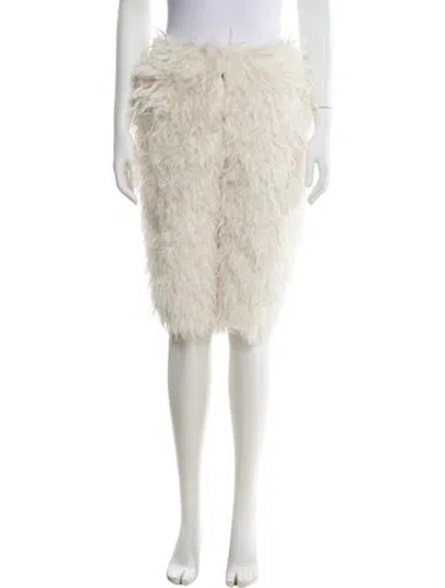 Pre-owned Entire Studios Straight Leg Pants In White