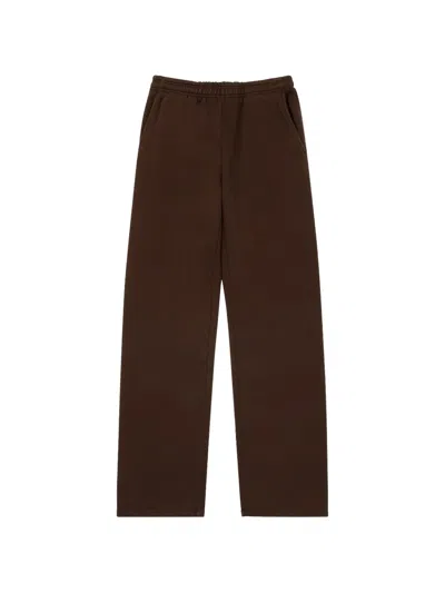 Entire Studios Straight-leg Elastic Waistband Sweatpants In Brown