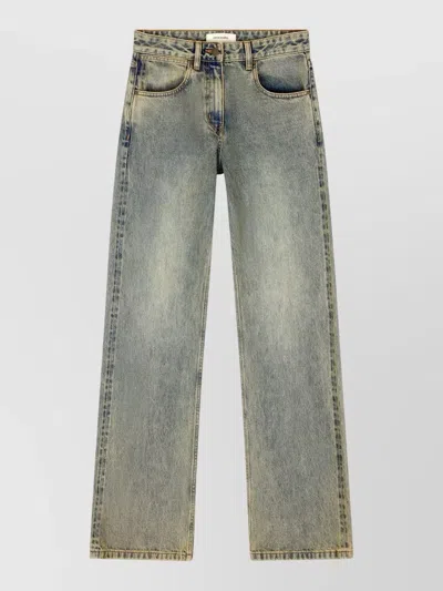 Entire Studios Straight Leg Trousers Featuring Five-pocket Design In Gray