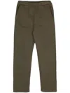 Entire Studios Straight Organic Cotton Track Pants In Green