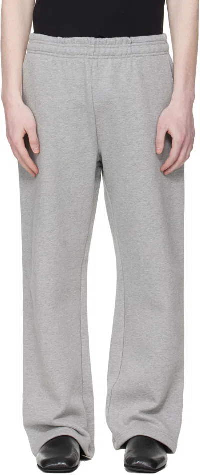 Entire Studios Straight-leg Elastic Waistband Sweatpants In Gray