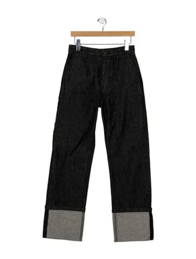 Pre-owned Entire Studios Straight-leg Jeans In Black