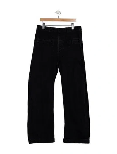 Pre-owned Entire Studios Straight-leg Jeans In Black