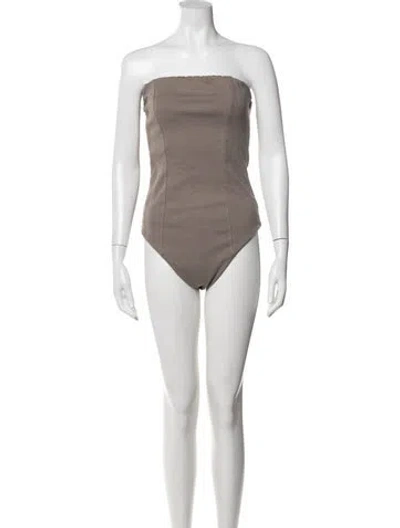 Pre-owned Entire Studios Strapless Bodysuit W/ Tags In Gray