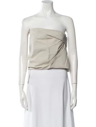 Pre-owned Entire Studios Strapless Crop Top In Neutral