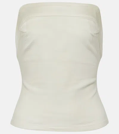 Entire Studios Top Tube In Denim Stretch Bianco Donna In White
