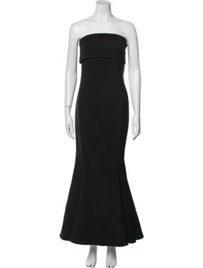 Pre-owned Entire Studios Strapless Long Dress In Black