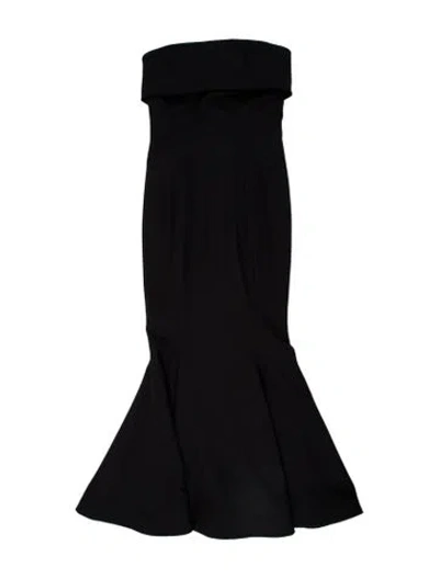 Pre-owned Entire Studios Strapless Long Dress In Black