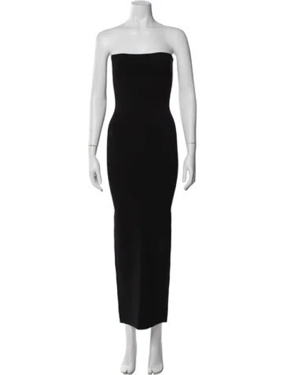Pre-owned Entire Studios Strapless Long Dress In Black