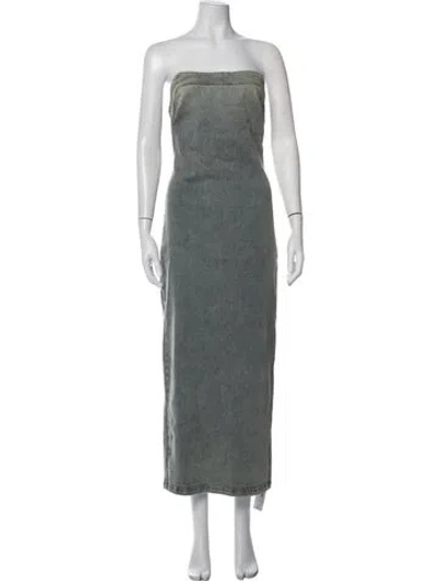 Pre-owned Entire Studios Strapless Long Dress In Blue