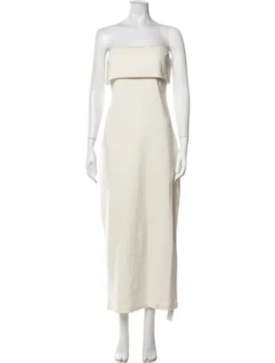 Pre-owned Entire Studios Strapless Long Dress In Neutrals