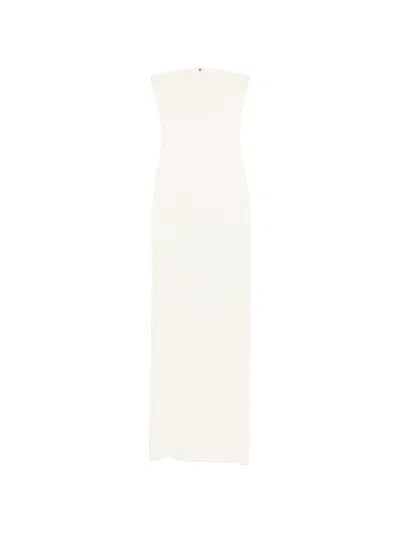 Entire Studios Strapless Midi Dress In White