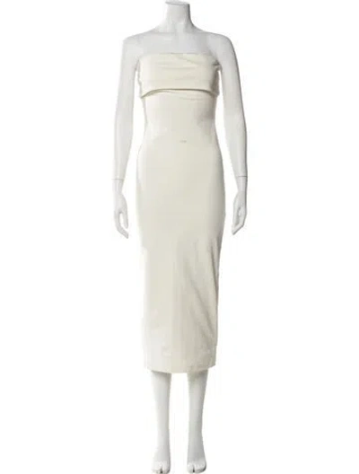 Pre-owned Entire Studios Strapless Midi Length Dress In Neutral
