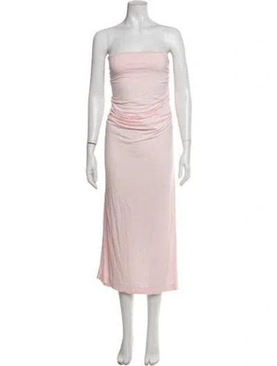 Pre-owned Entire Studios Strapless Midi Length Dress W/ Tags In Pink