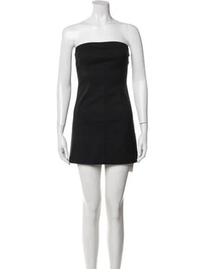 Pre-owned Entire Studios Strapless Mini Dress In Black