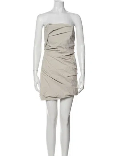 Pre-owned Entire Studios Strapless Mini Dress In Neutral