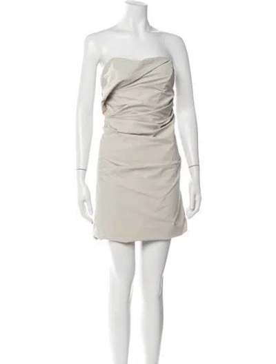 Pre-owned Entire Studios Strapless Mini Dress In Neutrals