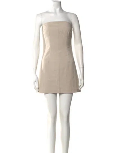 Pre-owned Entire Studios Strapless Mini Dress W/ Tags In Neutral