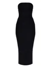 Entire Studios Strapless Ribbed Midi Dress In Black