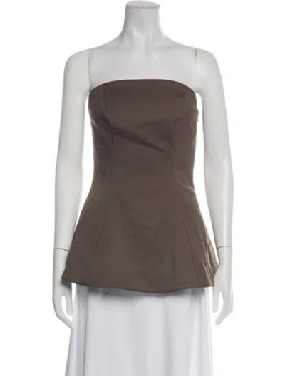 Pre-owned Entire Studios Strapless Top In Brown