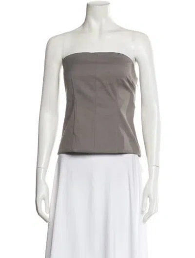 Pre-owned Entire Studios Strapless Top In Gray