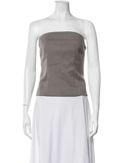 Pre-owned Entire Studios Strapless Top In Grey