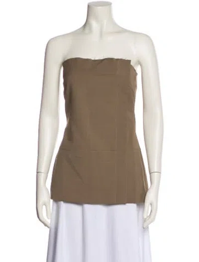 Pre-owned Entire Studios Strapless Top In Neutral