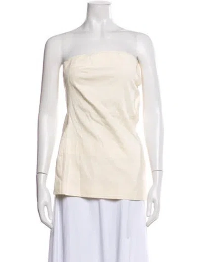 Pre-owned Entire Studios Strapless Top In Neutral