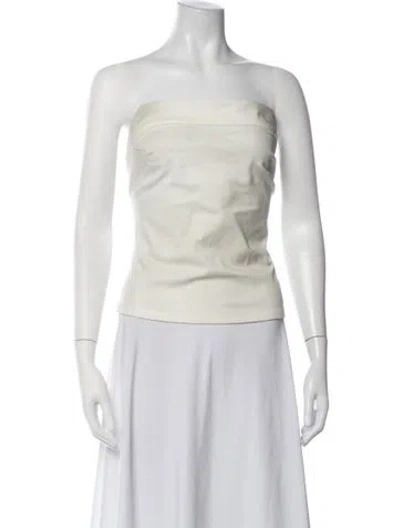 Pre-owned Entire Studios Strapless Top In Neutrals