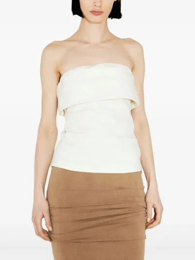 Entire Studios Strapless Top In White