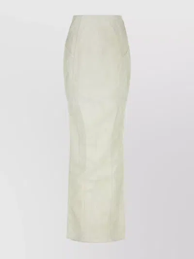 Entire Studios Gonna Channel In Denim Stretch Bianco Donna In White