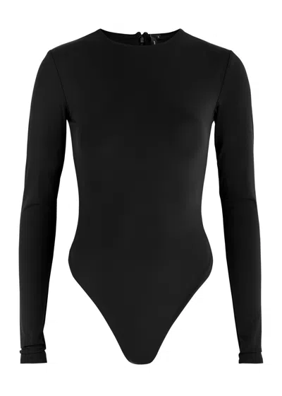 Entire Studios Womens Soot Round-neck Long-sleeve Stretch-jersey Body Xs In Black