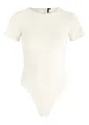 Entire Studios Stretch-nylon Bodysuit In Cream