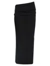 Entire Studios Draped Rear-split Midi Skirt In Black