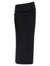 Entire Studios Draped Rear-split Midi Skirt In Black