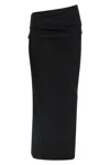 Entire Studios Draped Rear-split Midi Skirt In Black