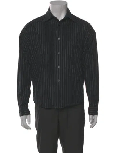 Pre-owned Entire Studios Striped Long Sleeve Shirt In Gray