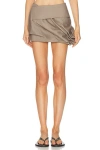 Entire Studios Structured Mini Skirt In Brown