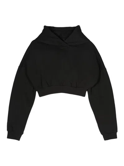 Entire Studios Cropped Heavy Hood In Black