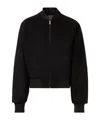 Entire Studios Suede Bomber Jacket In Black