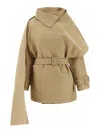 Entire Studios Mini Scarfcoat Coat In Multi
