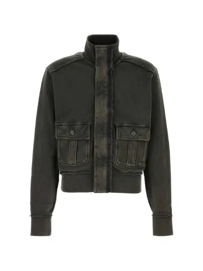 Entire Studios Supply Faded-effect Zip-up Jacket In Green