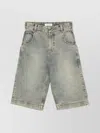 Entire Studios Surface Belt Loops Washed Pockets Shorts In Grey