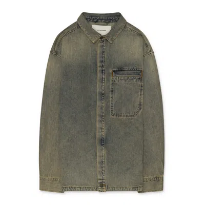 Entire Studios Surface Wave Herculean Shirt Blue In Green