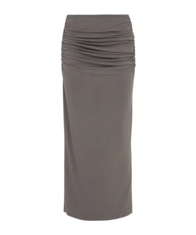 Entire Studios Surge Long Skirt In Gray
