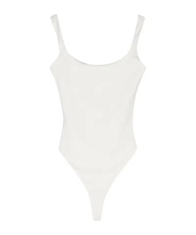 Entire Studios Square Neck Bodysuit In White