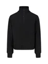 Entire Studios High-neck Buttoned Sweatshirt In Black