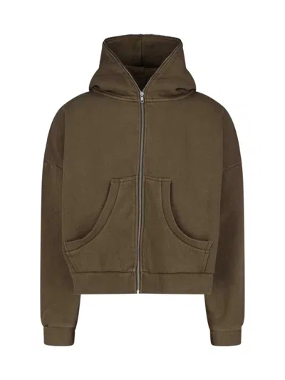 Entire Studios Eternal Zip Hoodie Kangaroo Pocket Hood In Green